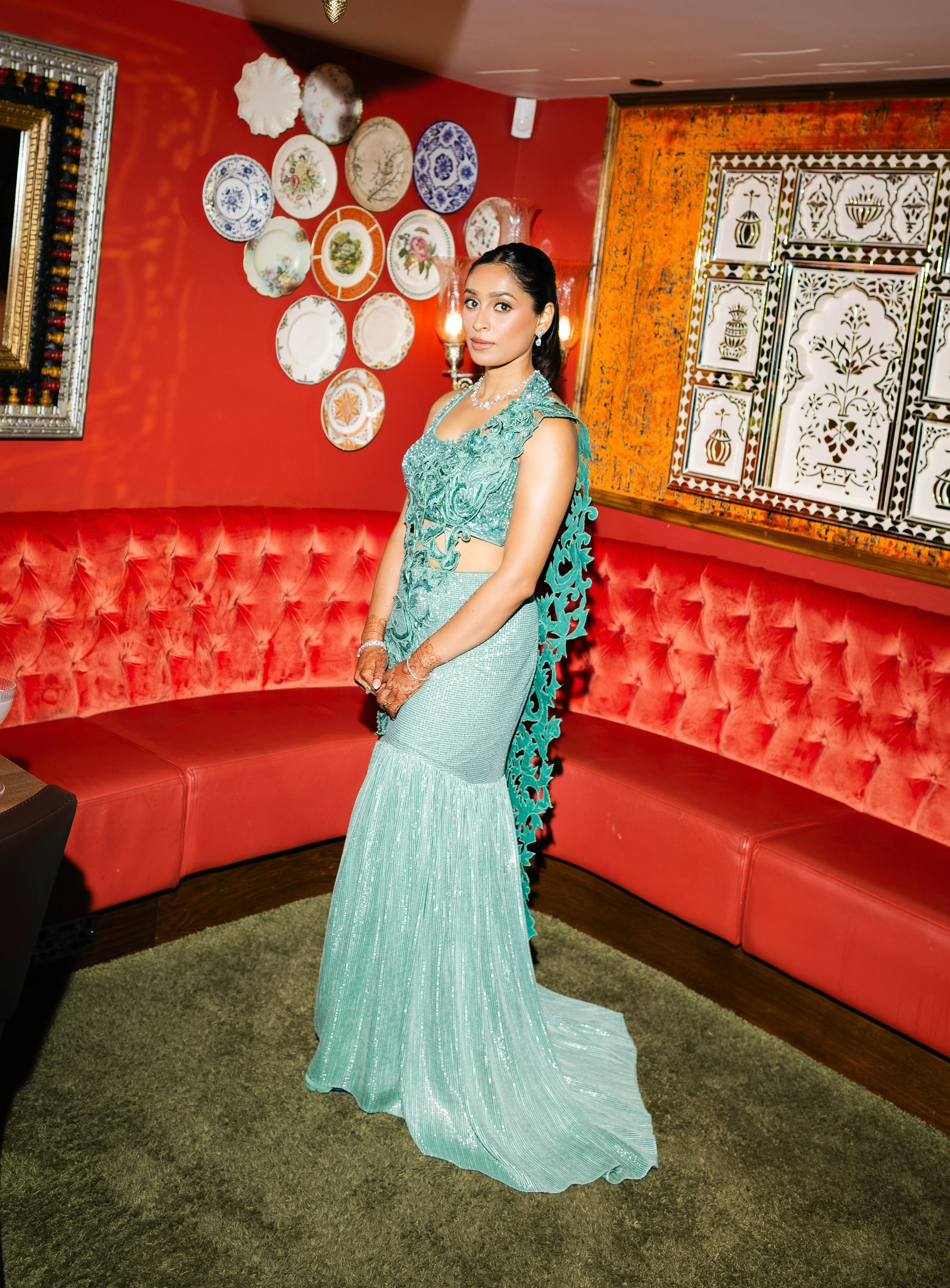 Green Bridal Attire by Aayka Fashion
