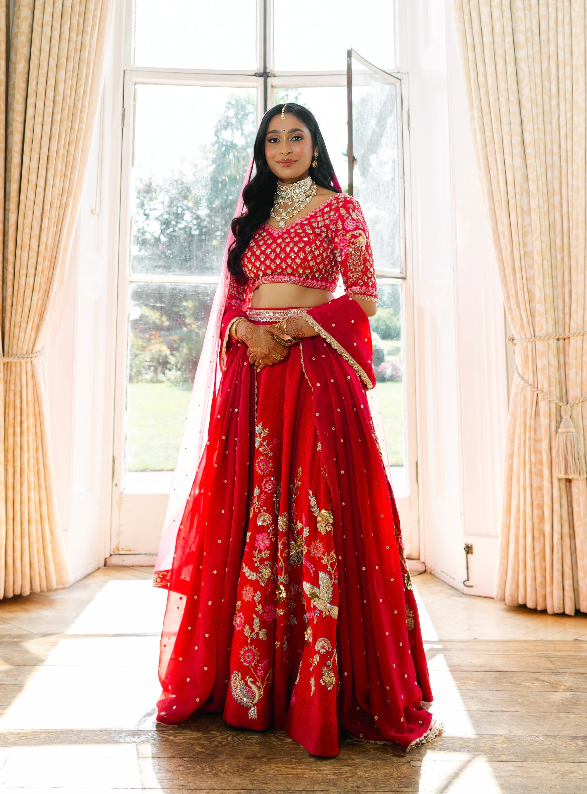 Red Bridal Attire by Aayka Fashion