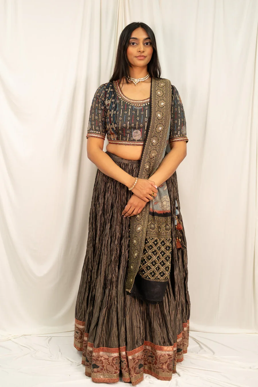 Grey Bridal Attire by Aayka Fashion
