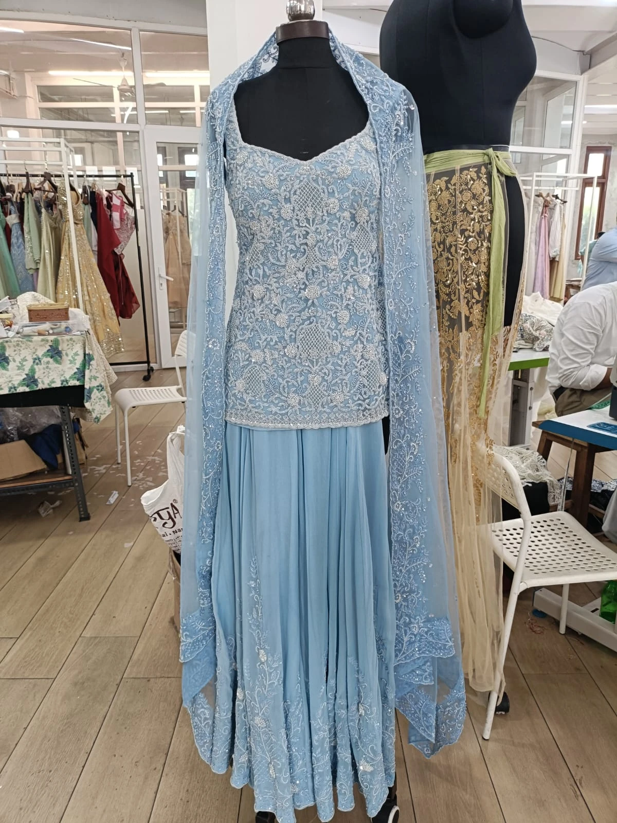 Blue Anarkali \ Sharara \ Suit