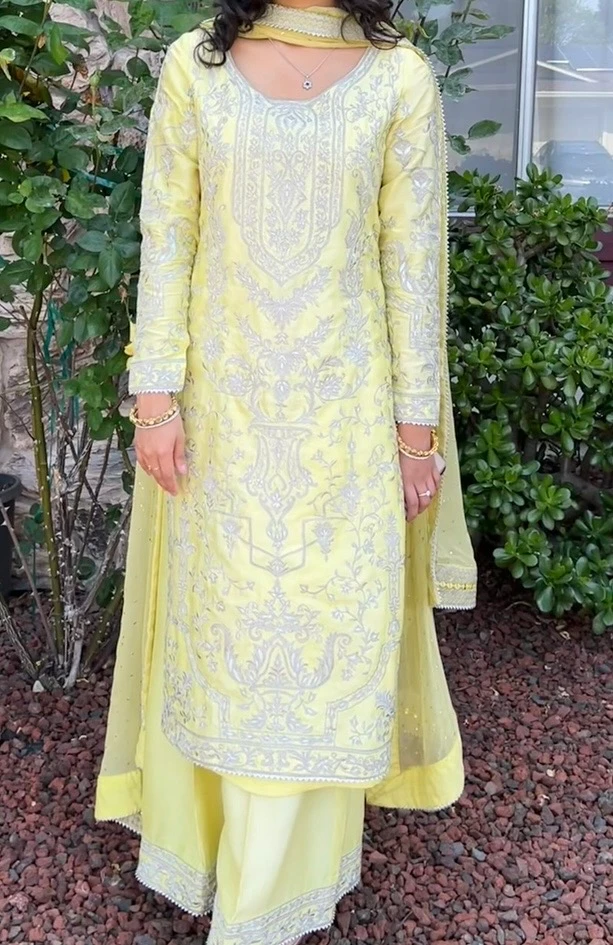 Yellow Anarkali \ Sharara \ Suit